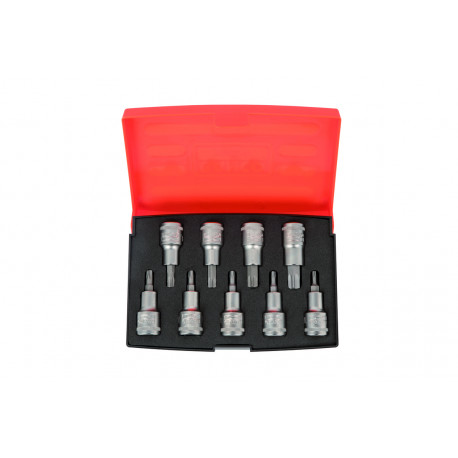 Short socket drivers S9 set Torx T20-T60 9 pcs 1/2"