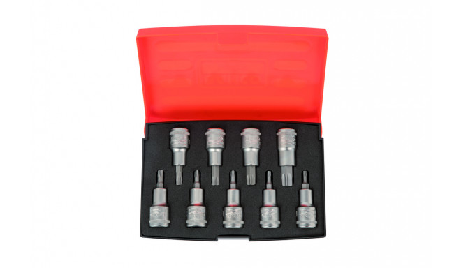 Short socket drivers S9 set Torx T20-T60 9 pcs 1/2"