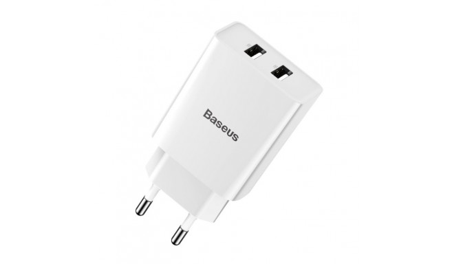 Baseus Speed Mini Dual U CCFS-R02 Travel Charger 2 x USB | 10.5W | 2.1A | White