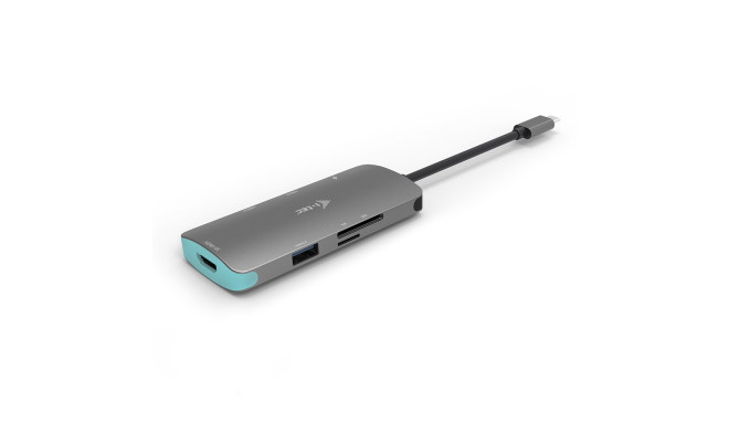 i-tec USB-C metallist Nano dokkimisjaam 1x HDMI 4K kaardilugeja Power Delivery 60W ühilduv Thunderbo