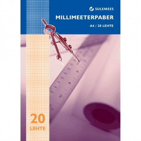 Millimeetripaberiplokk A4 20-25lehte