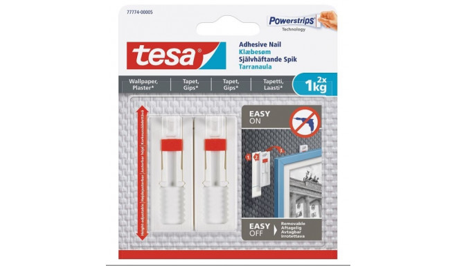 Riputuskonks Tesa reguleeritav, liimitav, ebatasastele pindadele, 1kg,  2 tk/pk