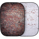 Manfrotto background Urban Collapsible 1.5x2.1m, classic red/distressed white brick (LB5706)