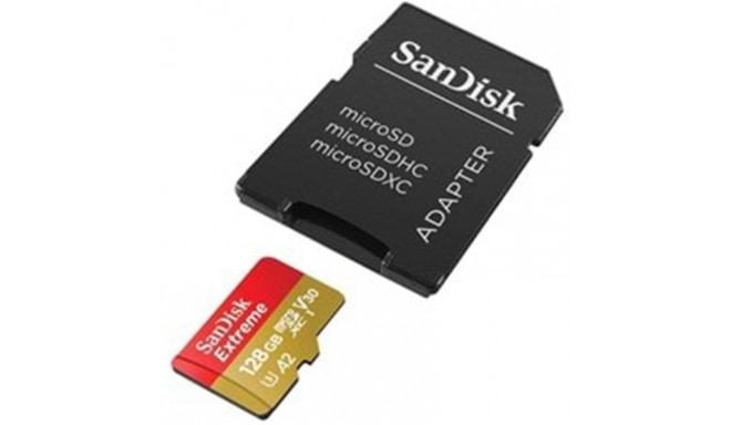 Sandisk memory card microSDXC 128GB Extreme + adapter