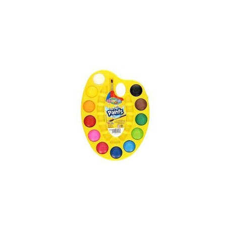 Colorino Kids Water colours palette 12 colours