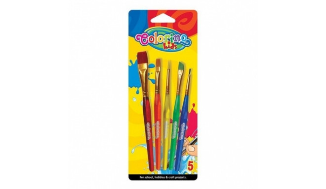 Colorino Kids Acrylic paint brushes 5 pcs