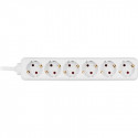 Power strip DELTACO 6 sockets, 1.5m, grounded, white / GT-126