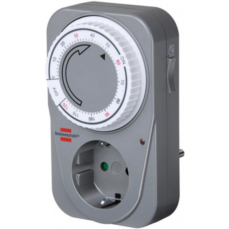 Timer for grounded outlet Brennenstuhl 2 h, 230V, gray/white / GT-523