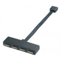 Akasa RGB LED Splitter cable, 1 to 4 units, 10cm, black AK-081 / AK-CBLD02-10BK