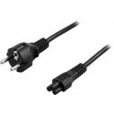 DELTACO grounded cable CEE 7/7 , IEC 60320 C5 , max 250V / 2.5A, 5m, black DEL-109G