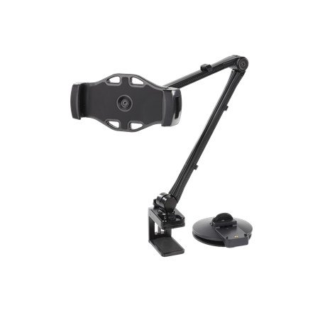 2 in 1 Smartphone and tablet stand with suction cup, 4"-12,", C-Clamp, 360 degree rotation DELTACOIM