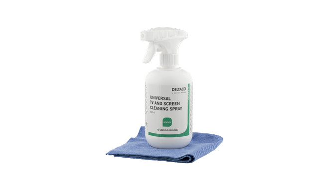 Screen Cleaner for all types of monitors, 500ml, incl. microfiber cloth DELTACO / CK1025