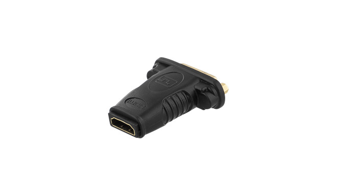  HDMI adapter, 1080p in 60Hz, HDMI 19-pin female to DVI-D female, gold-plated connectors, black DELT