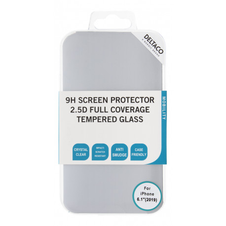 DELTACO screen protector for iPhone XR/11, 3D curved full coverage / SCRN-19IP61