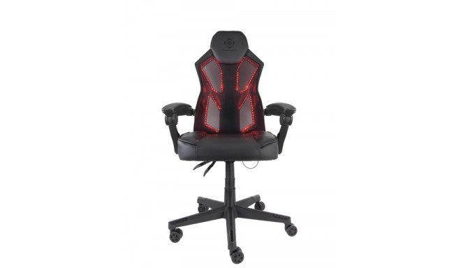 Gaming chair DELTACO GAMING PU leather, RGB, black / GAM-086