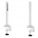Table mount DELTACO OFFICE for track panel, white / DELO-0152