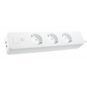 Branch Socket DELTACO SMART HOME 3xCEE 7/4, USB-A 2A, white / SH-P03USB2