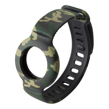 Silicone bracelet for Apple AirTag DELTACO adjustable size, camouflage / MCASE-TAG18