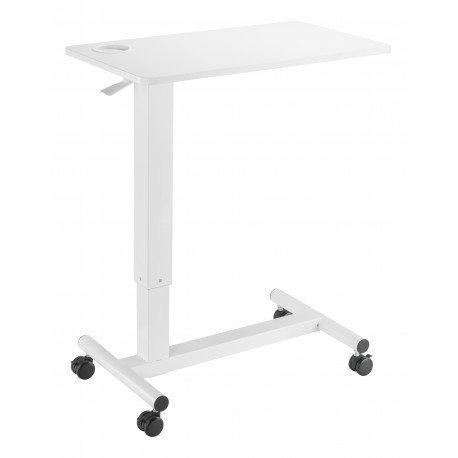 Height adjustable side table DELTACO OFFICE gas spring, 712 - 1062 mm, white / DELO-0110