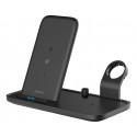 2-in-1 wireless charger DELTACO 10 W, 5 W, USB-A out 5 W, black / QI-1036