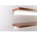 Corner anodized aluminum profile with frosted