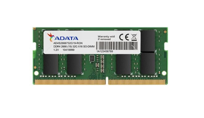 ADATA AD4S26668G19-SGN memory module 8 GB DDR4 2666 MHz