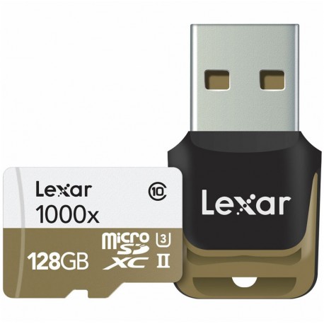 Lexar mälukaart microSDXC 128GB Professional 1000x UHS-II + USB 3.0 lugeja