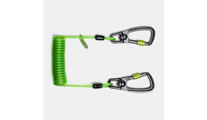 Coil tool lanyard NLG, with two carabines, max load 3kg