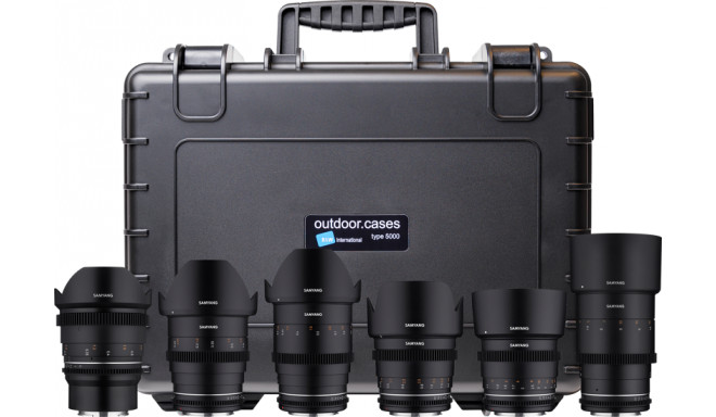 Samyang 6 Kit 14/24/35/50/85/135 VDSLR MK2 Sony FE + Hardcase