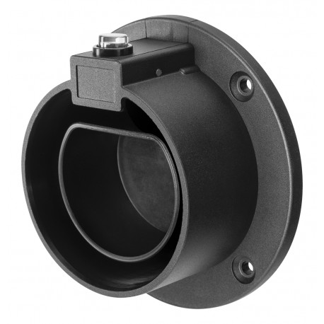Holder for type 2 connector DELTACO e-Charge, protects against dirt, black / EV-5102