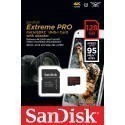 SanDisk mälukaart microSDXC 128GB Extreme Pro V30 + adapter