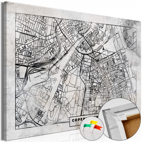 Pilt korgil - Copenhagen Plan [Cork Map] - 90x60