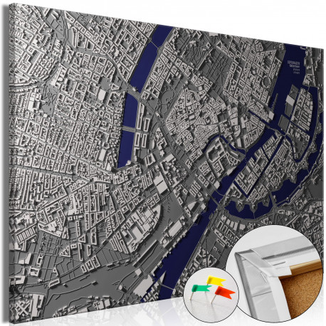 Pilt korgil - Copenhagen Center [Cork Map] - 60x40