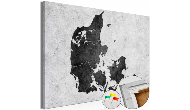 Pilt korgil - Stone Denmark [Cork Map] - 60x40
