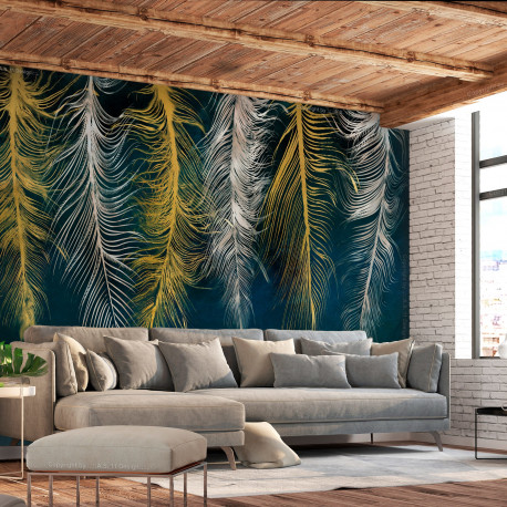 Fototapeet - Gilded Feathers - 200x140