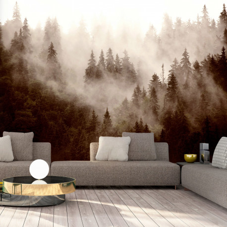 Fototapeet - Mountain Forest (Sepia) - 200x140