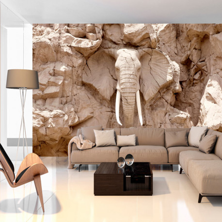 Fototapeet - Elephant Carving (South Africa) - 350x245