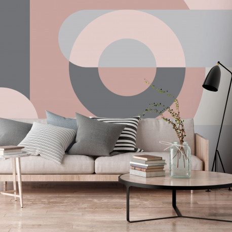 Fototapeet - Geometric Wreath (Pink) - 200x140