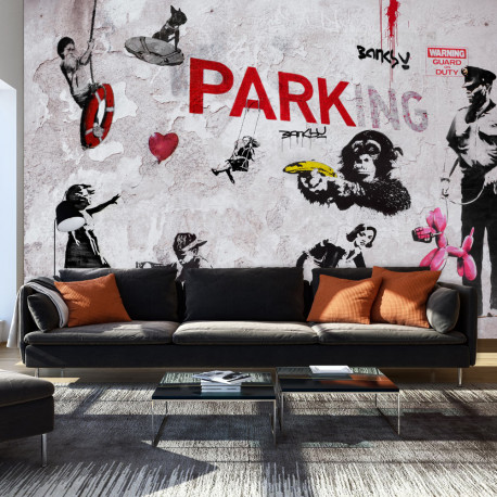 Fototapeet - [Banksy] Graffiti Diveristy - 100x70