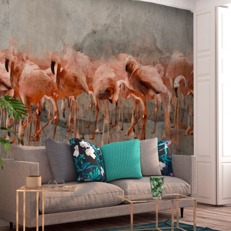 Fototapeet - Flamingo Lake - 200x140
