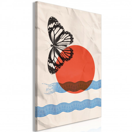 Seinapilt - Butterfly and Sunrise (1 Part) Vertical - 40x60