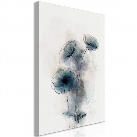 Seinapilt - Blue Poppies (1 Part) Vertical - 40x60