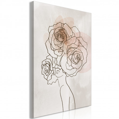 Seinapilt - Anna and Roses (1 Part) Vertical - 40x60