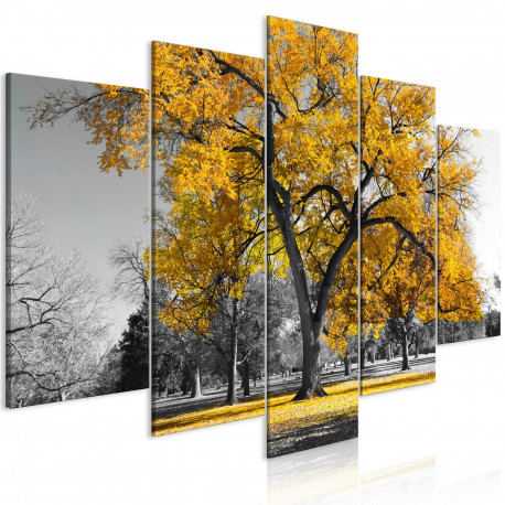 Seinapilt - Autumn in the Park (5 Parts) Wide Gold - 200x100
