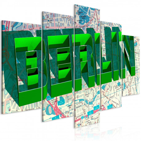 Seinapilt - Green Berlin (5 Parts) Wide - 200x100