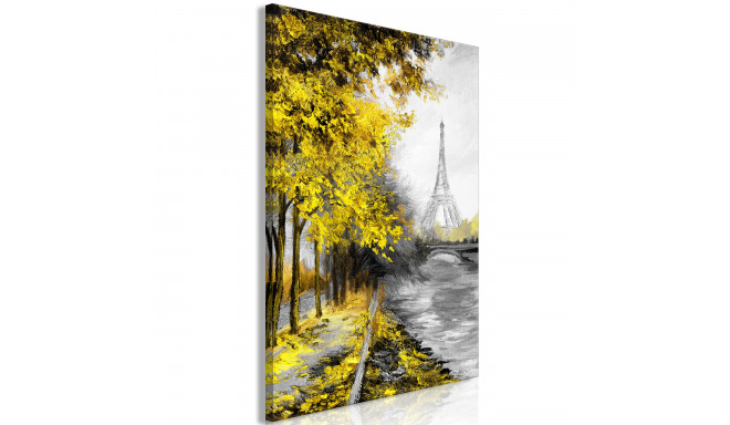 Seinapilt - Paris Channel (1 Part) Vertical Yellow - 40x60