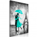 Seinapilt - Paris Fog (1 Part) Vertical Green - 60x90