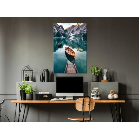 Seinapilt - Boats In Dolomites (1 Part) Vertical - 40x60