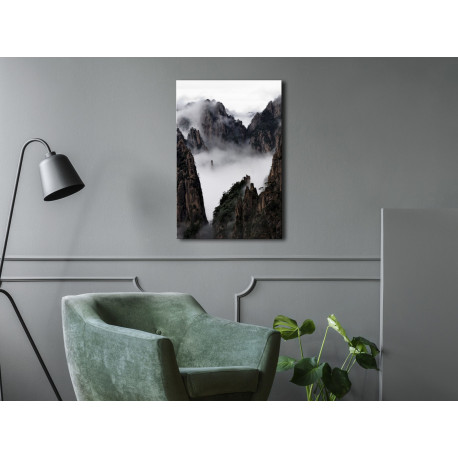 Seinapilt - Fog Over Huang Shan (1 Part) Vertical - 40x60