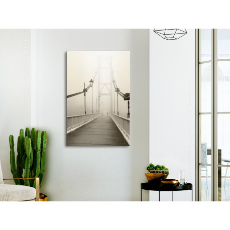 Seinapilt - Bridge in the Fog (1 Part) Vertical - 60x90